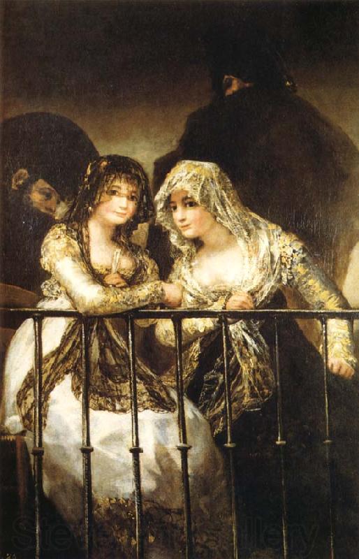 Francisco Goya Majas on a Balcony France oil painting art